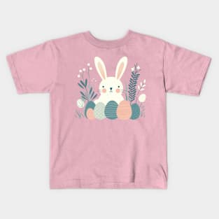 Nordic style Easter Bunny and Eggs Kids T-Shirt